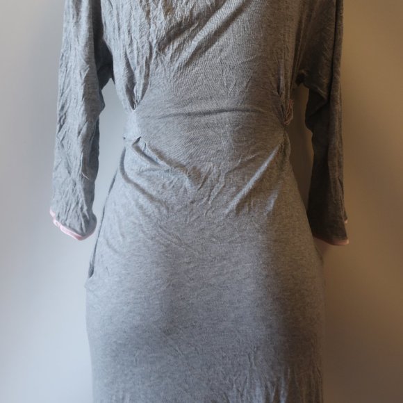 WOMENS CARMEN VON GLASER GREY PINK MAXI ROBE M * - Picture 10 of 14